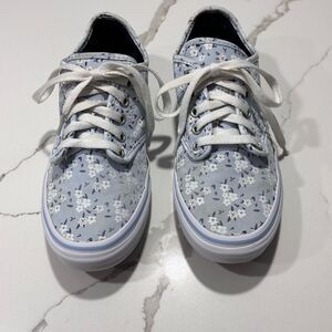 VANS | Women’s Floral Blue Fashion Sneakers Size 7.5